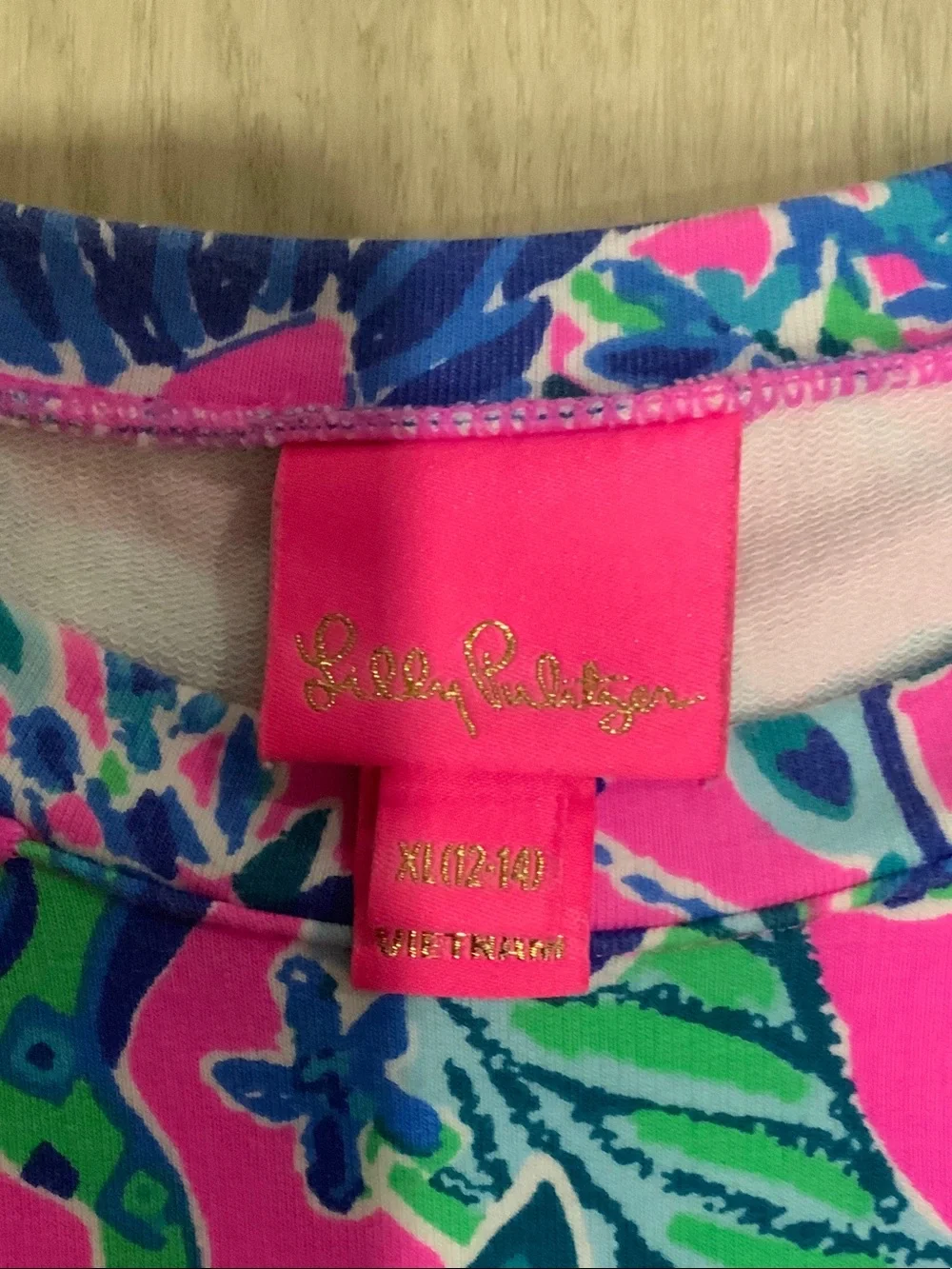 Lilly Pulitzer Pink, Blue & Green Tropical Print Top